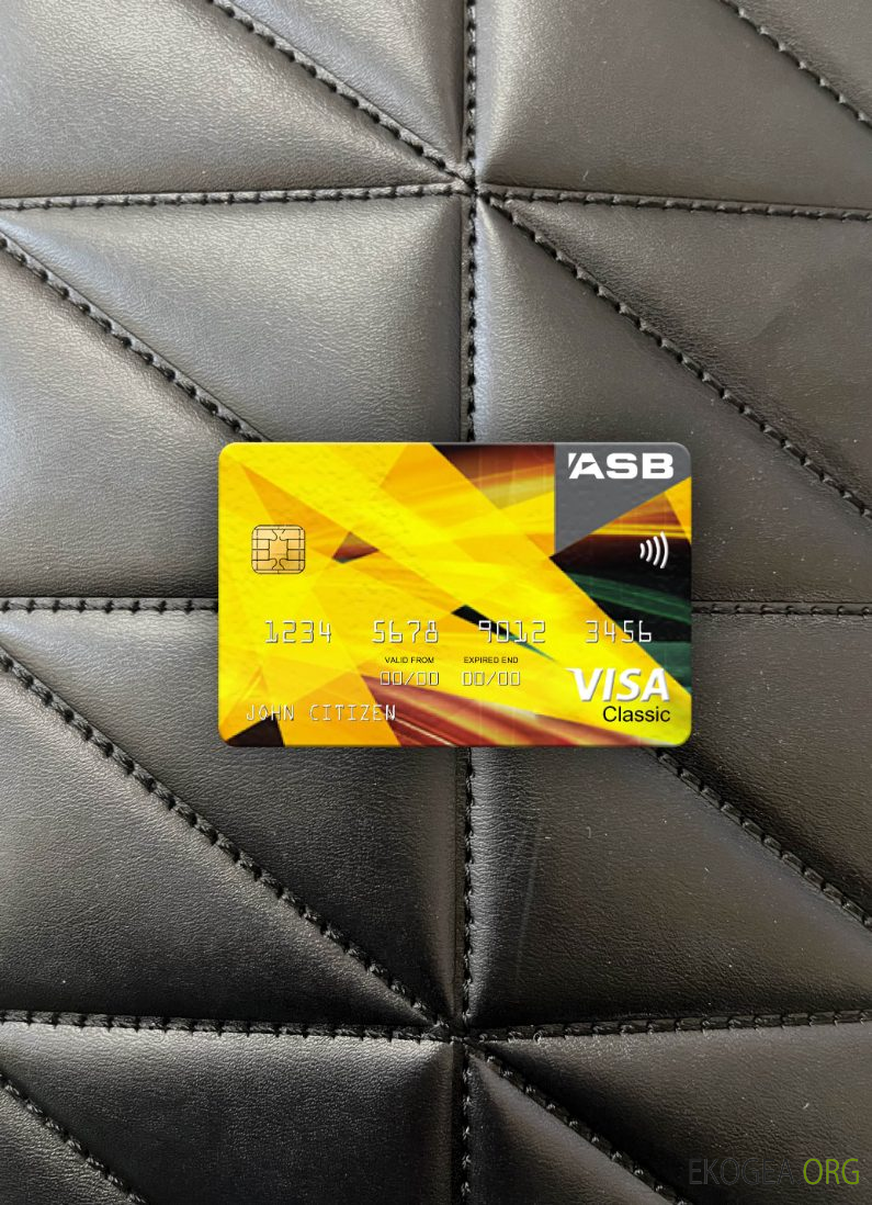 Nouvelle , Zélande ASB Bank visa carte classique photolook recto